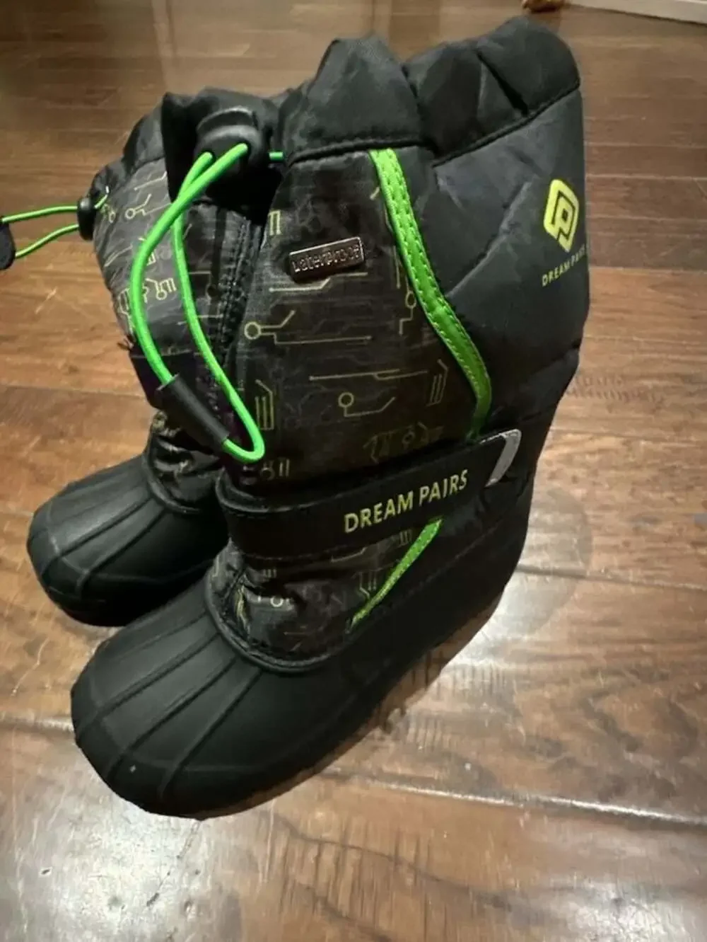 Dream Pairs Kamick Mid Calf Waterproof Winter Snow Boots Big Kids Size 4 Black N